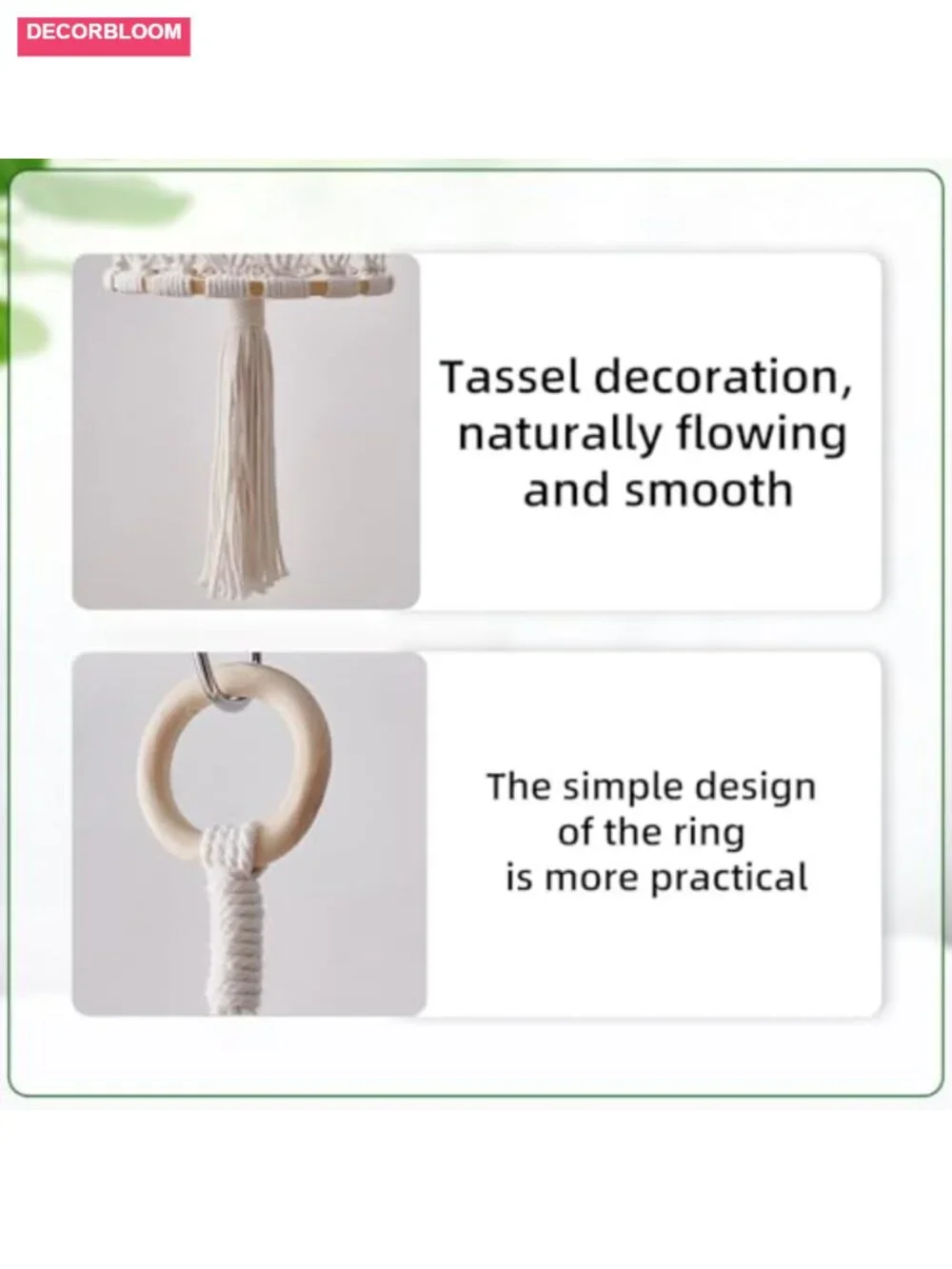 3-Tier Macrame Hanging Basket - Cotton Rope Fruit & Vegetable Storage Kitchen